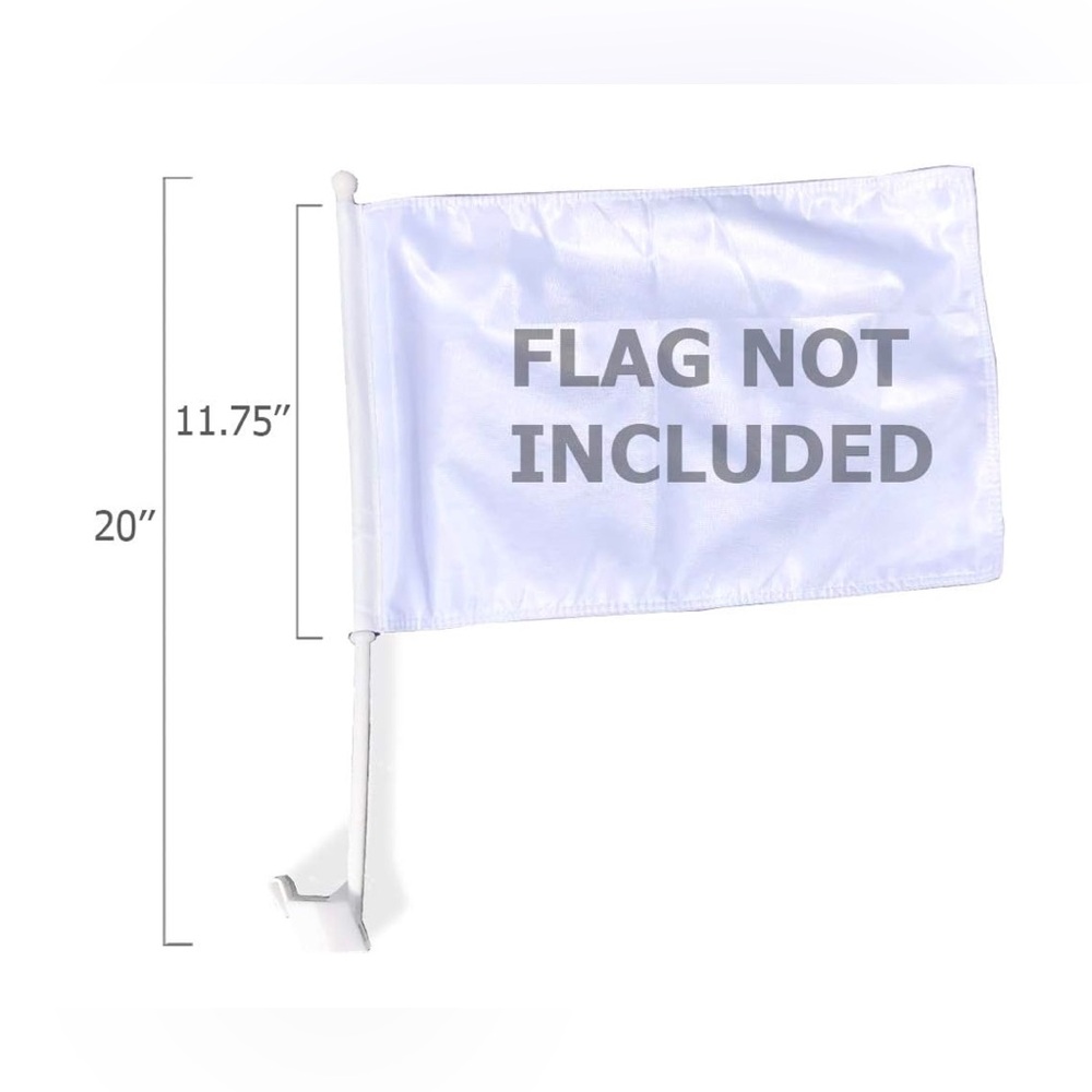 CAR AUTO TRUCK FLAGPOLE 20” PARADE GAMEDAY WEDDING VEHICLE CLIP ON WINDOW FLAG